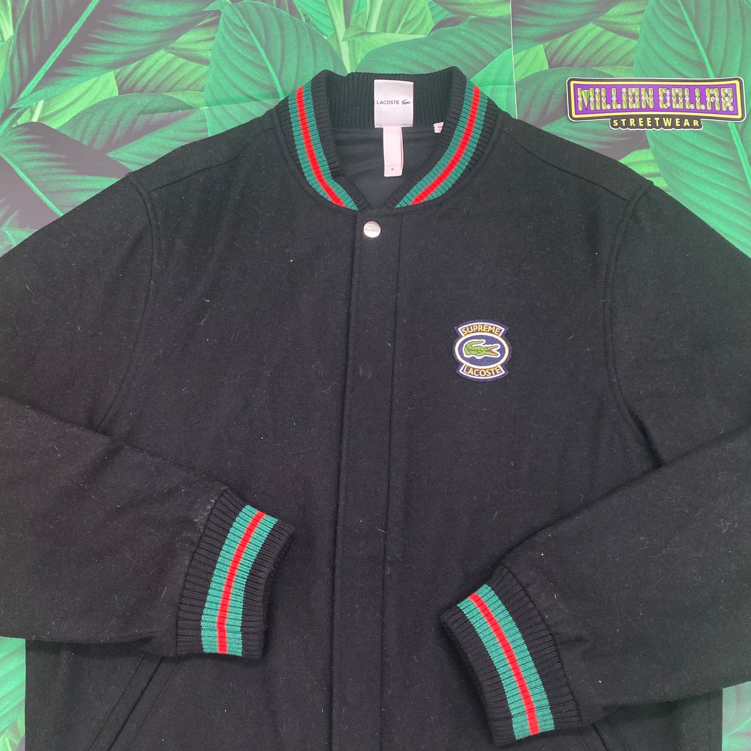 supreme Lacoste Wool varsity Jacket 【海外 正規品】 sandorobotics.com