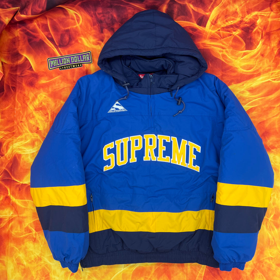 良好品】 BTS着用 SUPREME PUFFY ジャケット HOCKEY pullover PULLOVER