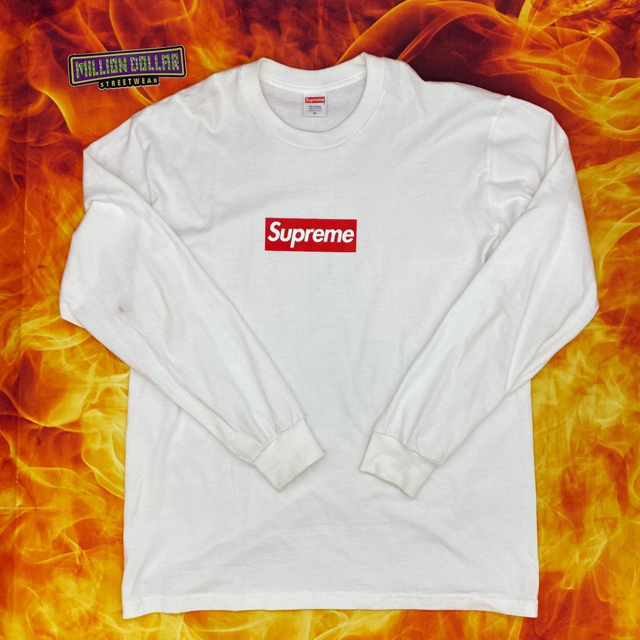 Supreme vertical logo panel crewneck- M – Million Dollar Streetwear