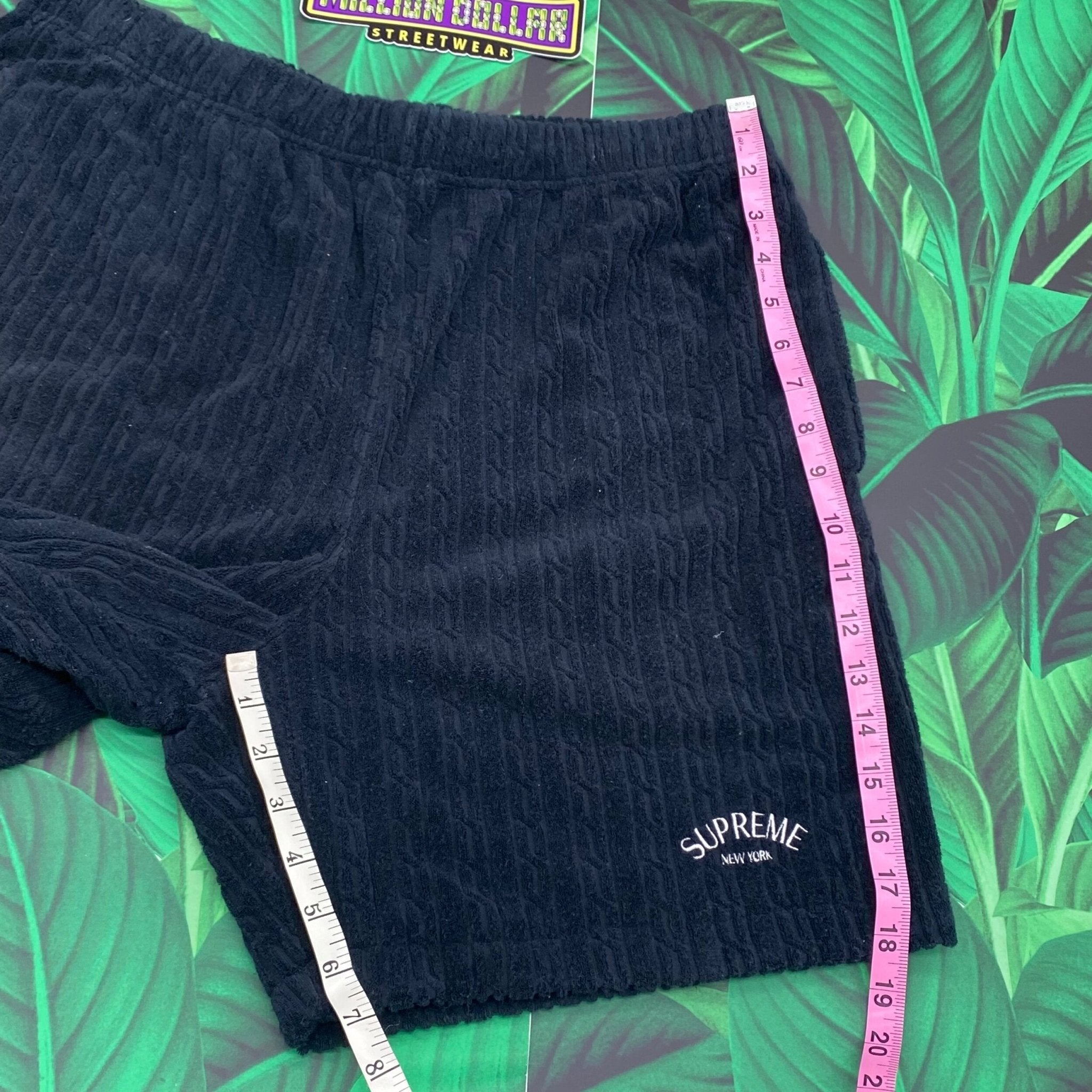 メール便可 2セットまで Supreme Cable Knit Terry Short 黄色 M