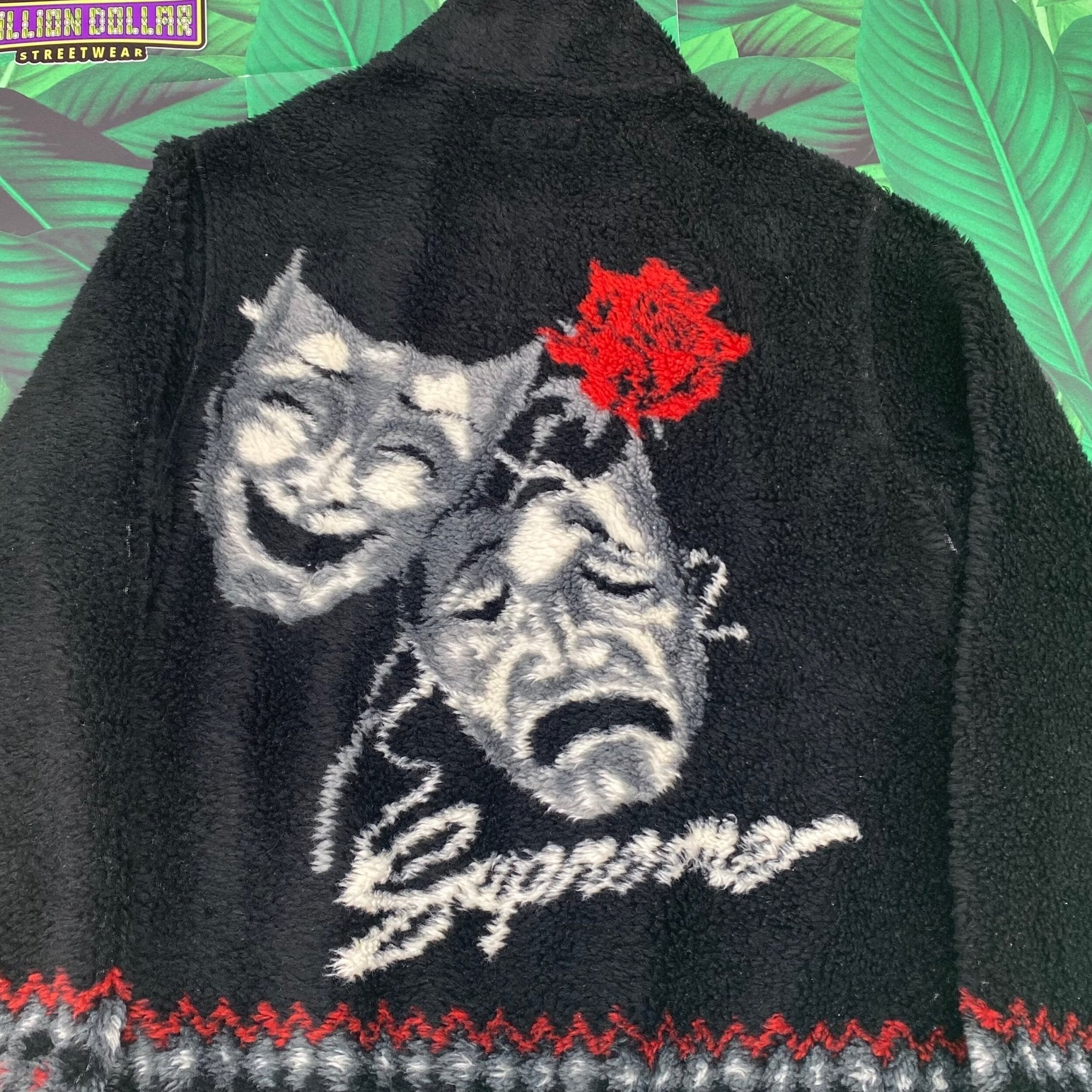 Supreme drama mask fleece jacket BLACK | www.arcticair.ca