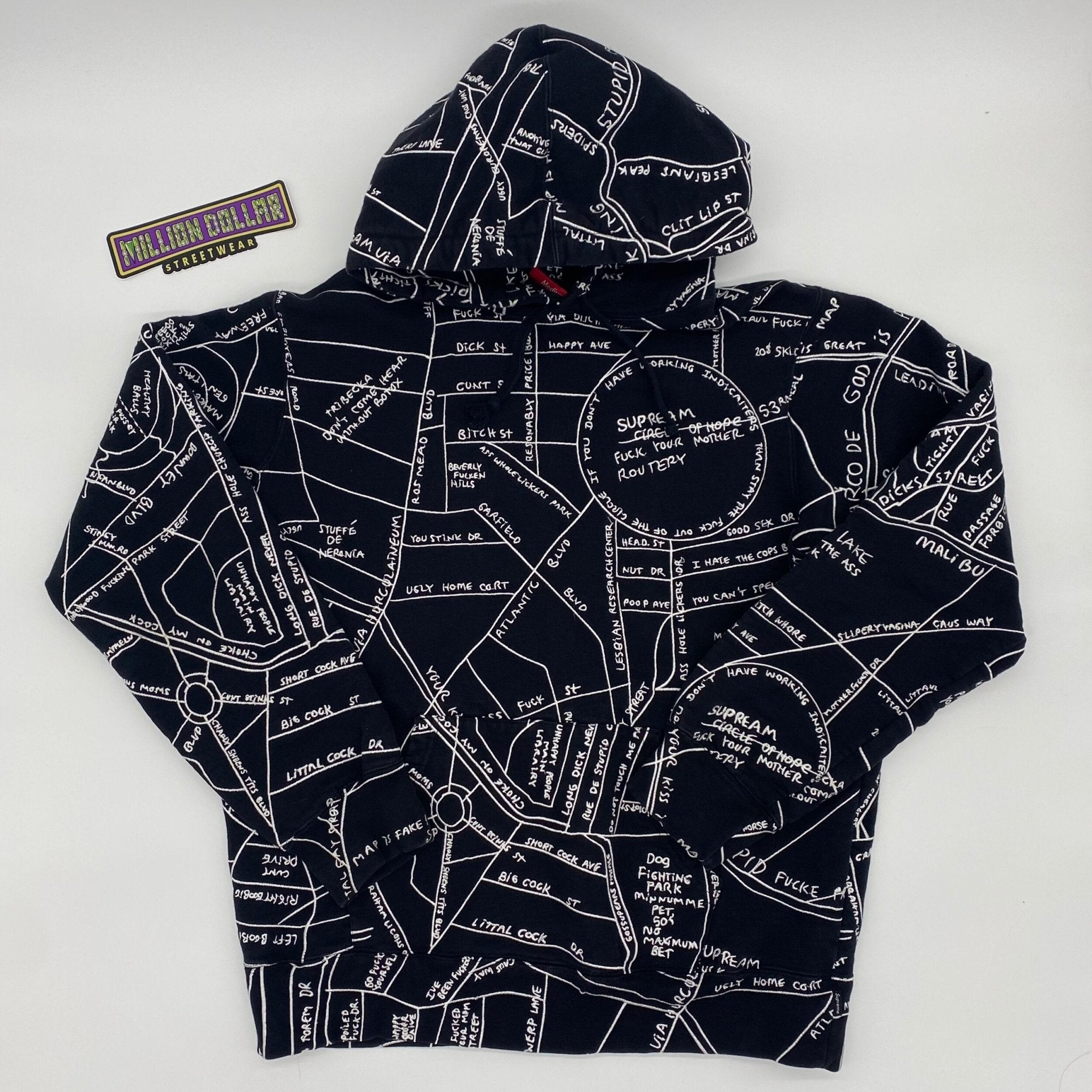 シュプリームパーカー Gonz Embroidered Map Hooded www