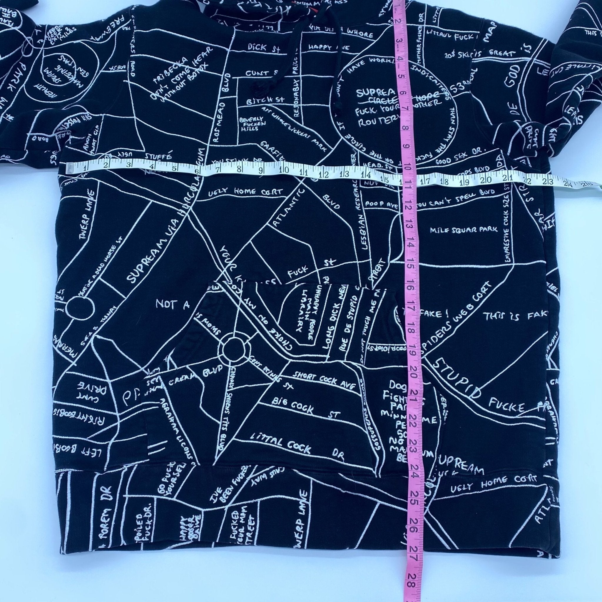 Supreme Gonz embroidered map hoodie- M – Million Dollar Streetwear