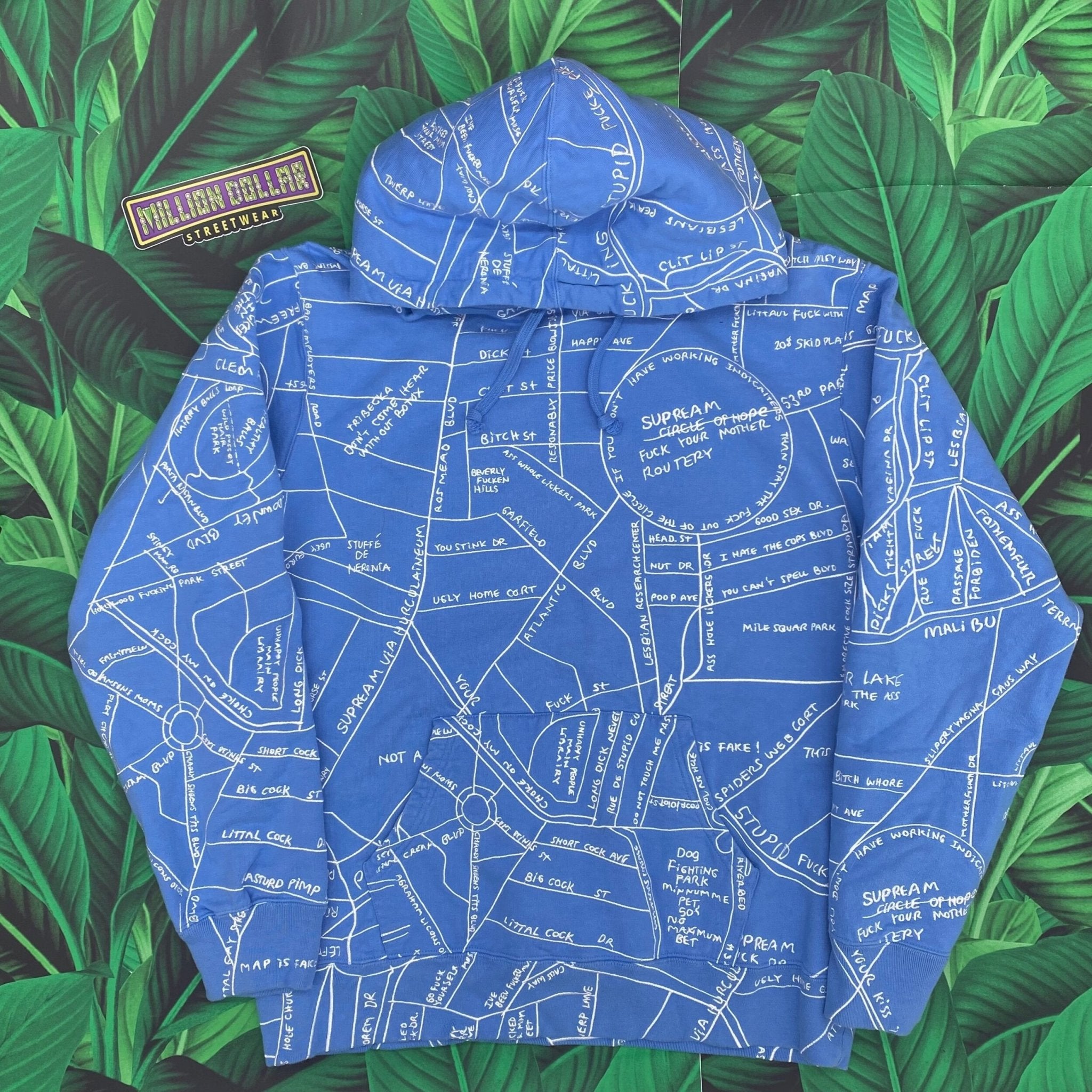 Supreme Gonz embroidered map hoodie- M – Million Dollar Streetwear