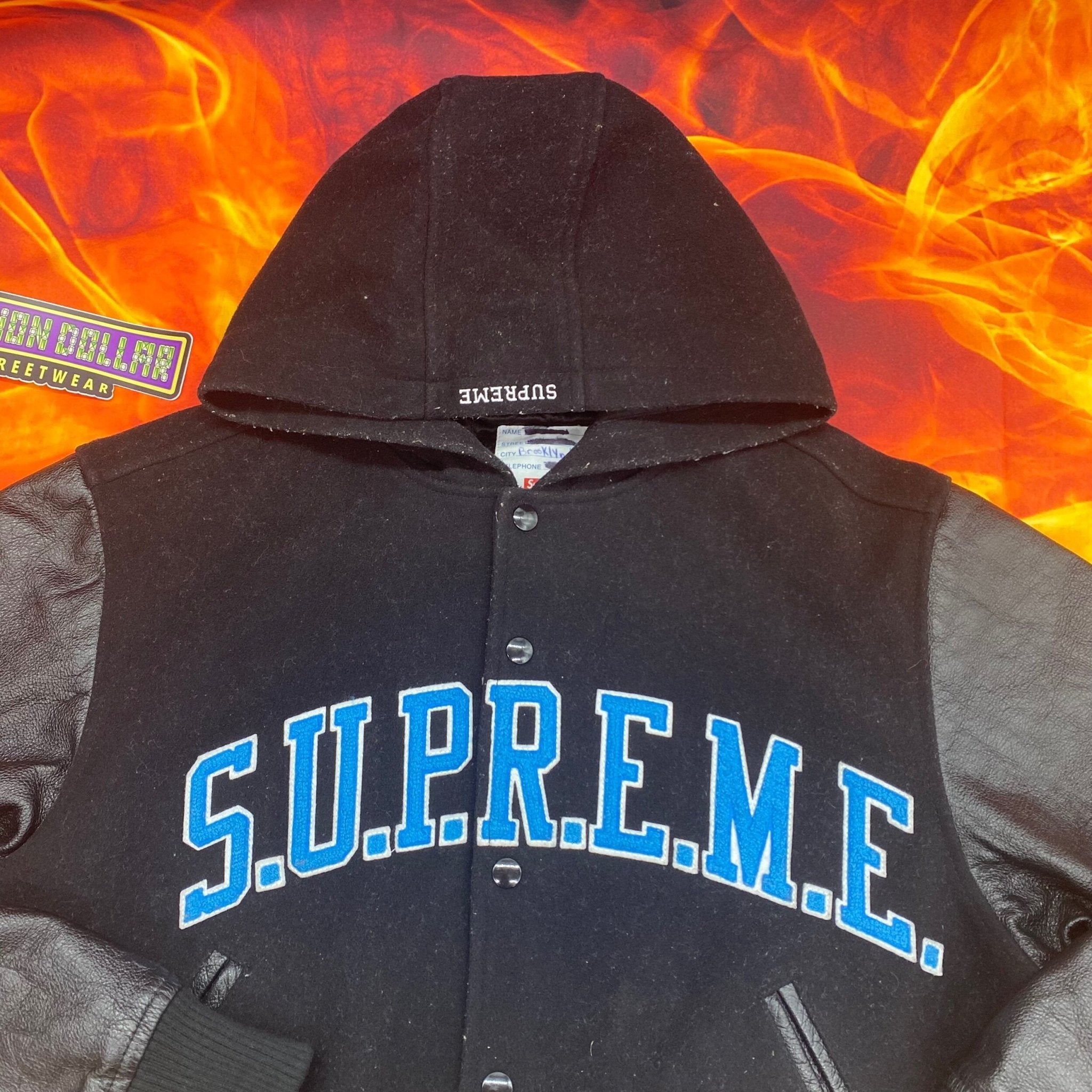 最大5000円OFFクーポン Supreme King Hooded Varsity Jacket / 黒 M