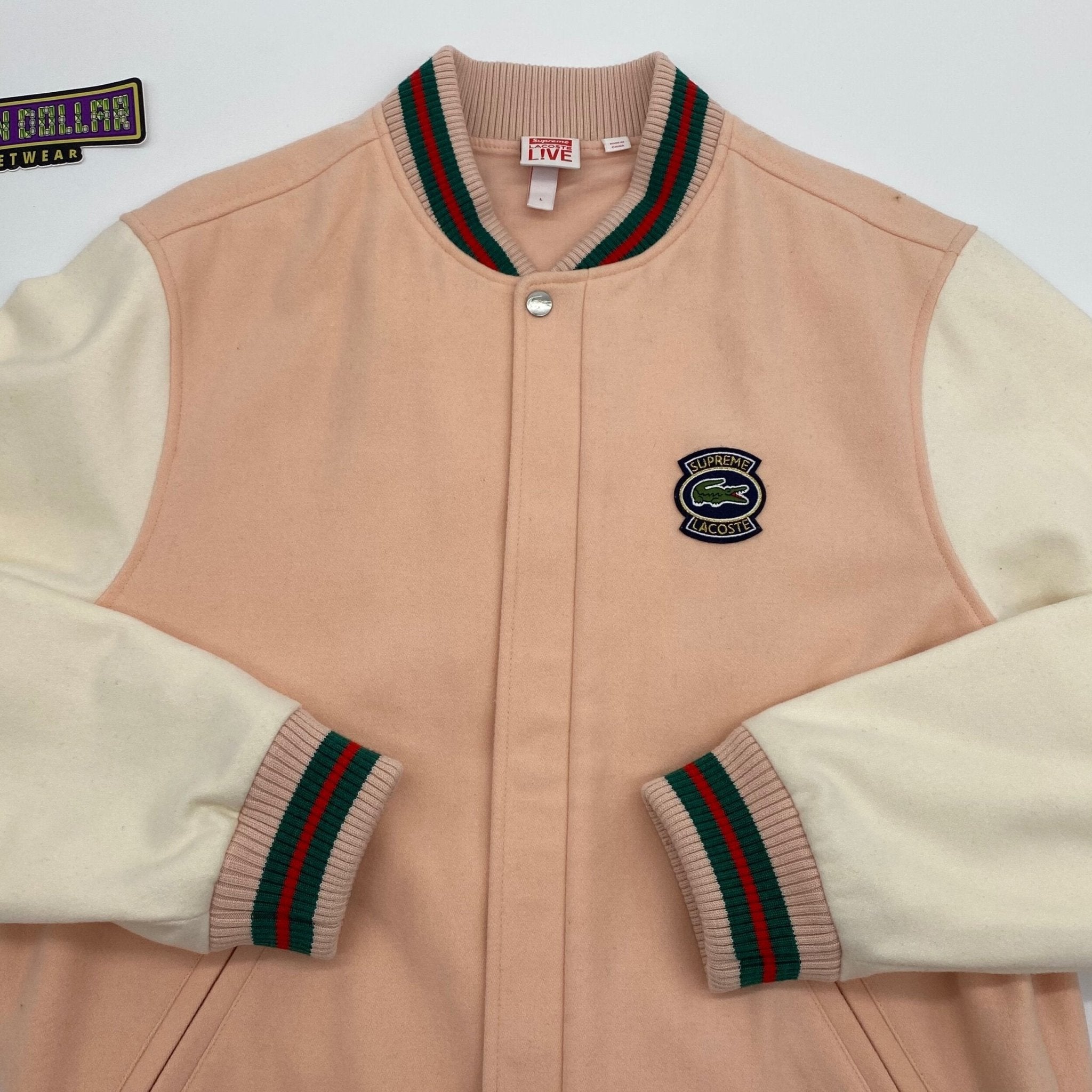 Supreme Lacoste wool varsity jacket- L