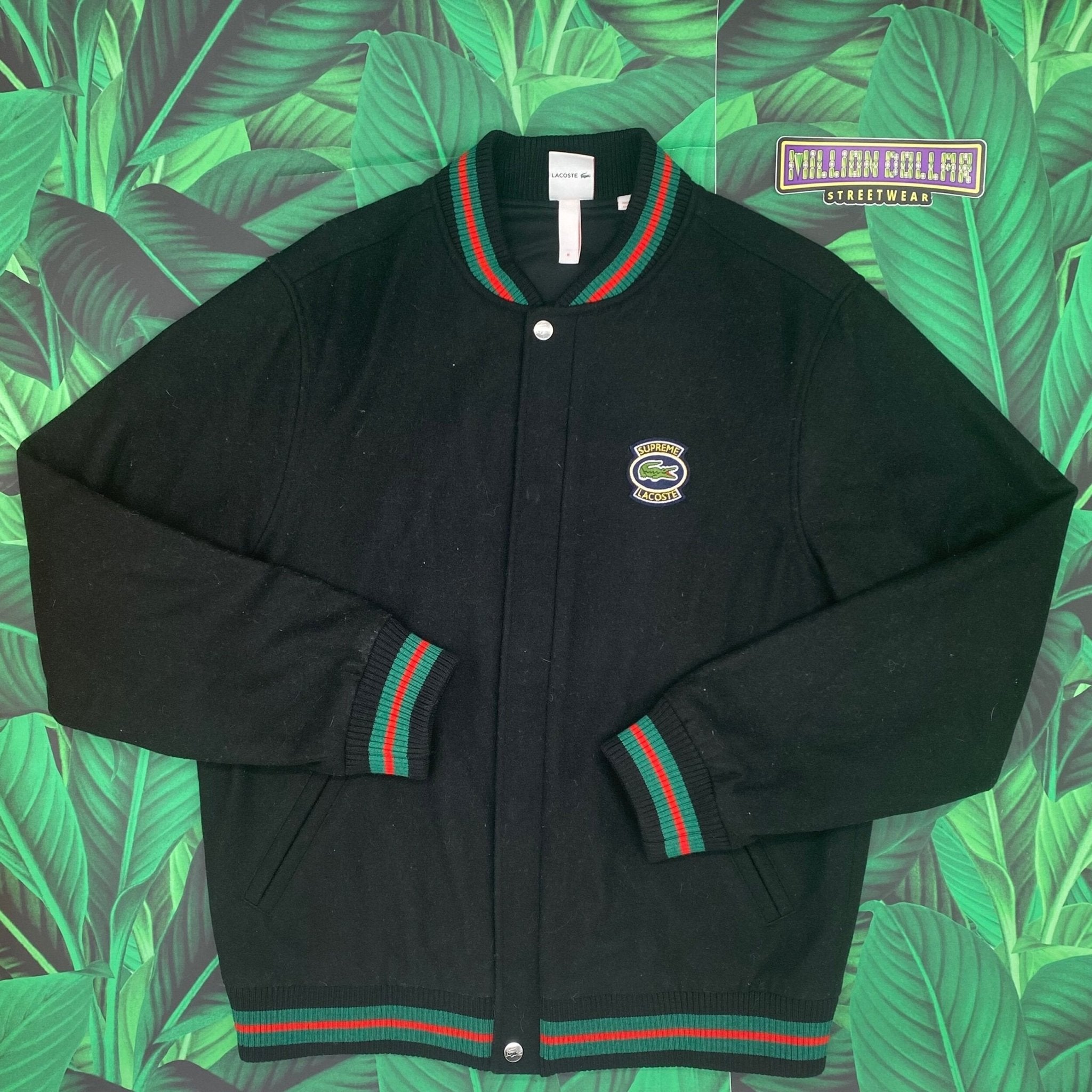 Supreme Lacoste wool varsity jacket- M – Million Dollar Streetwear