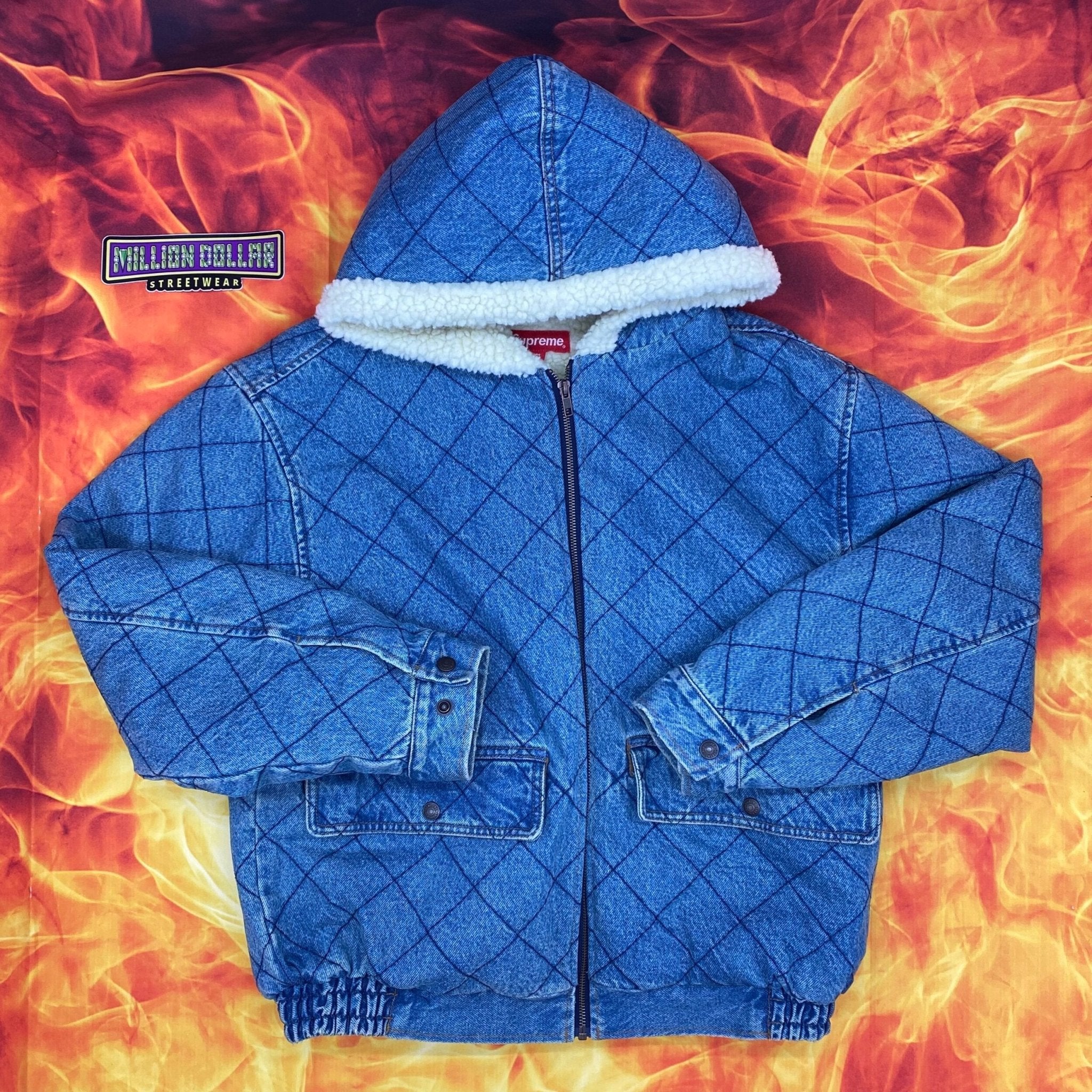 supreme Quilted Denim Pilot Jacket M