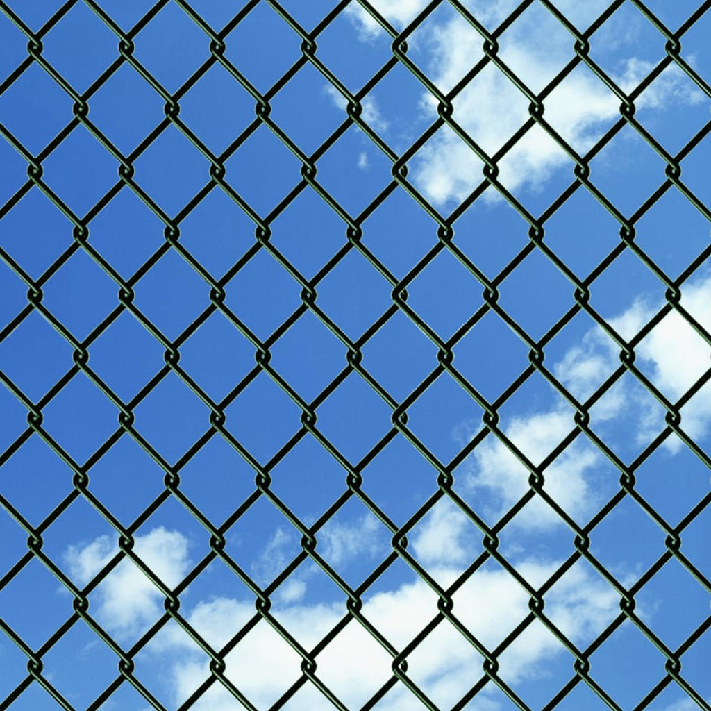 Chain Link Fence with Posts Spike Steel 4'11"x82'