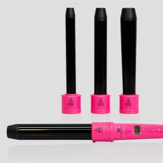 BNY Best Sellers 4 Piece Glam Setter Digital Clipless Curling Iron Pink