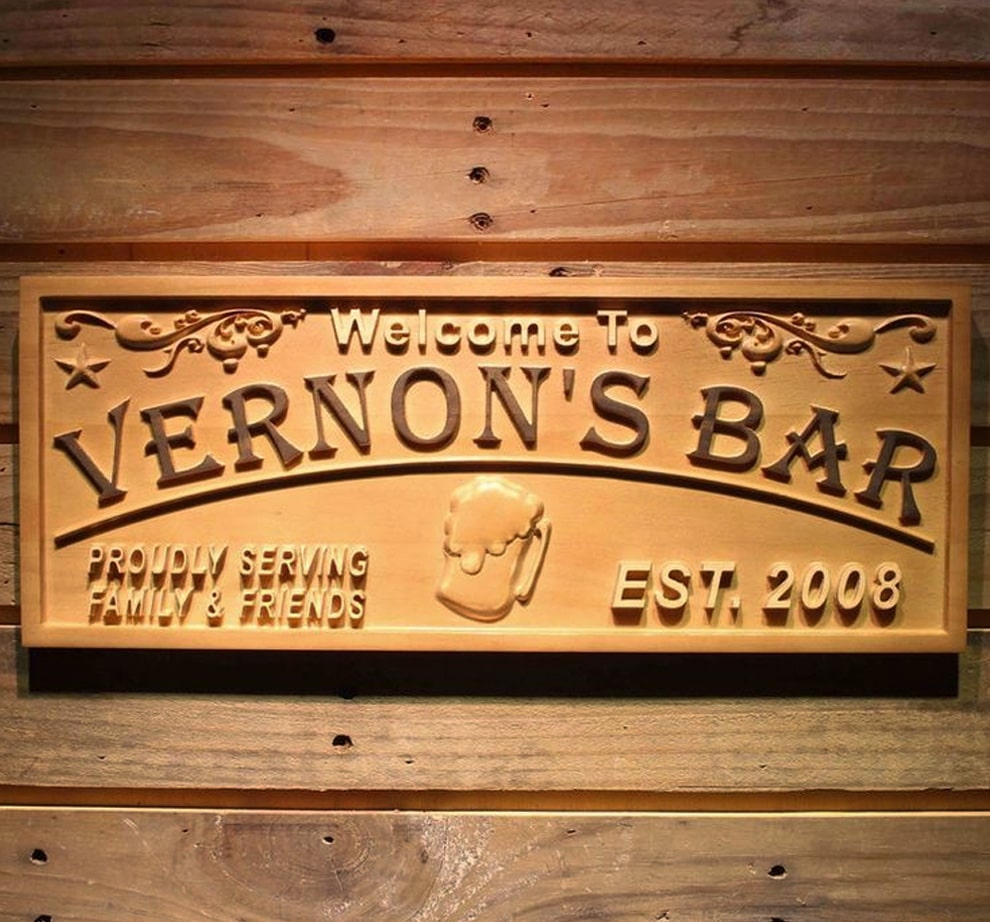 Wooden Bar Signs