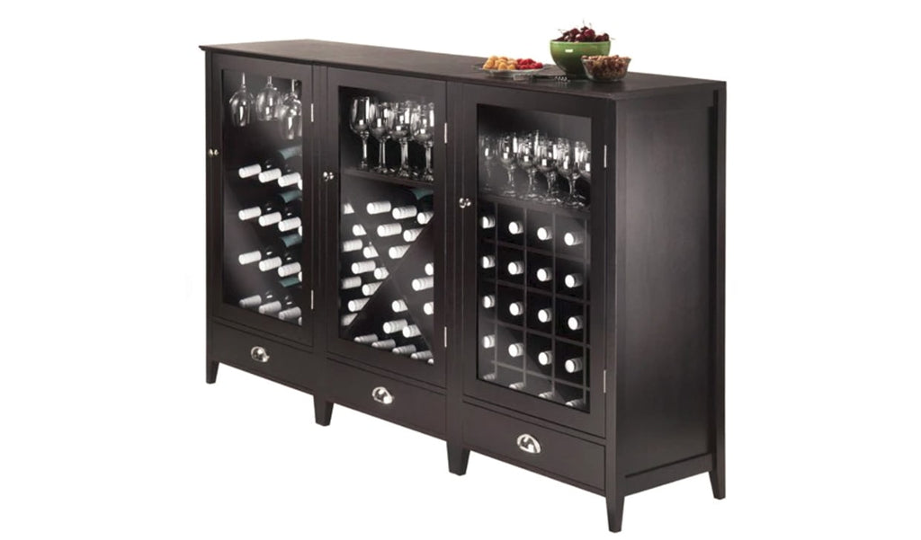 console table wine rack