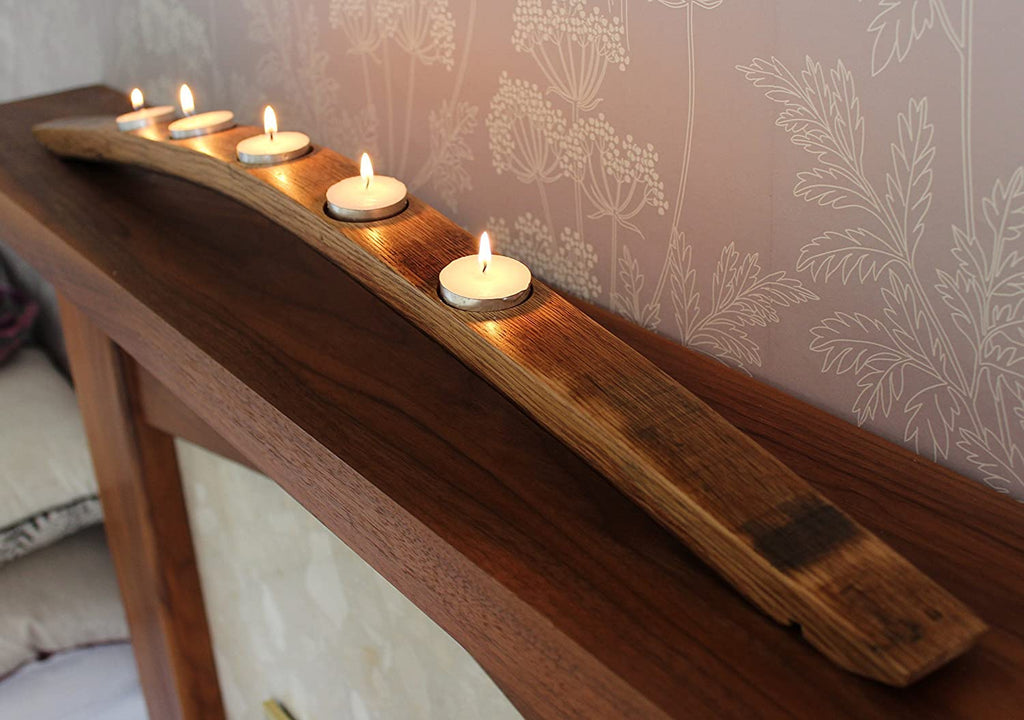 whiskey barrel candle holder