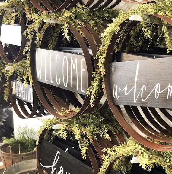 whiskey barrel wreath