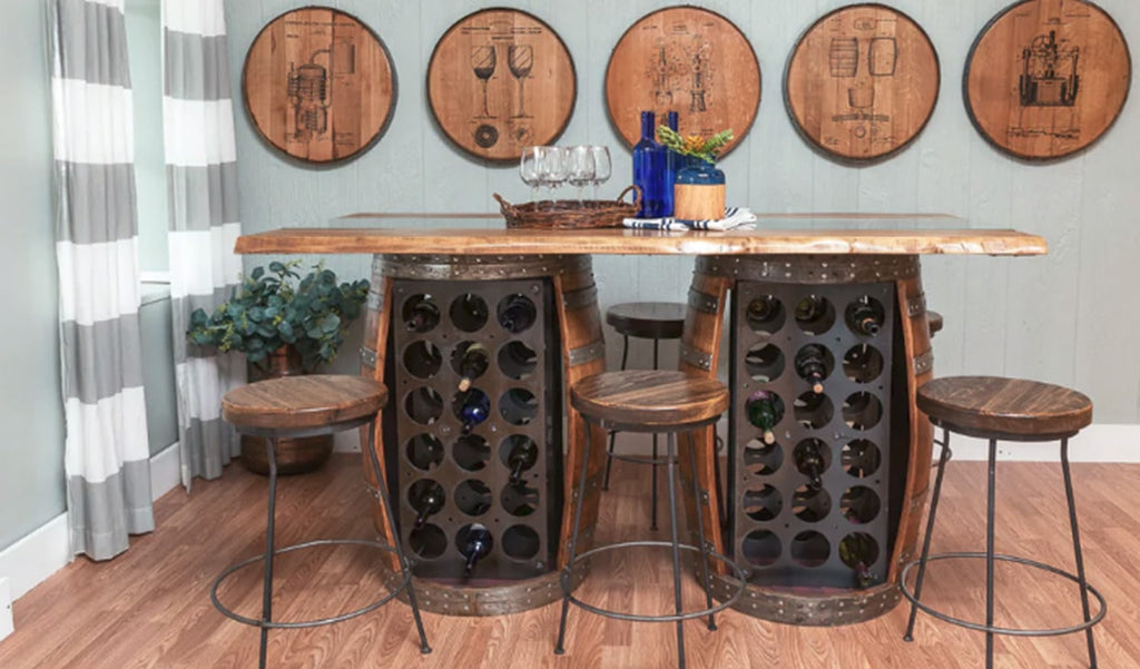 wine rack barrel