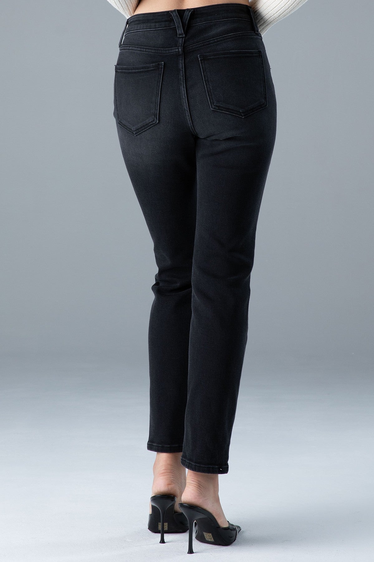 Stella High Rise Straight - Black – Ceros Jeans