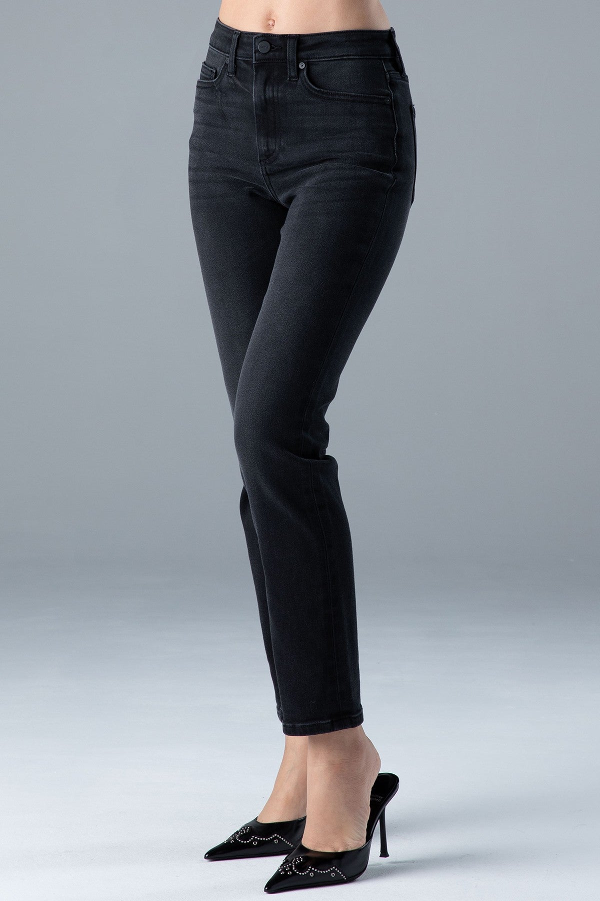 Stella High Rise Straight - Black – Ceros Jeans