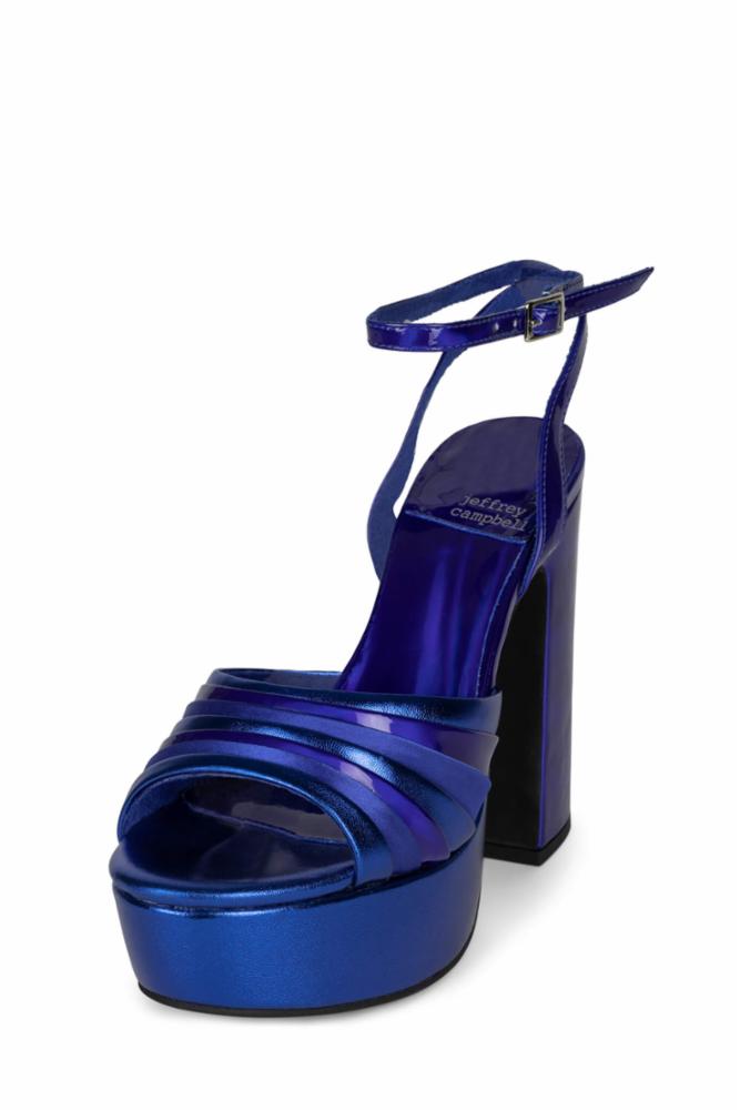 Jeffrey Campbell Women BOOGIE_DWN BLUE METALLIC COMBO