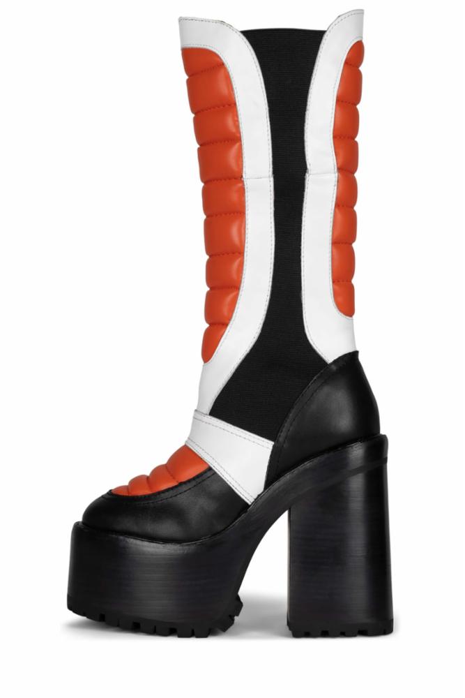 Jeffrey Campbell Women DIRT_BIKE BLACK ORANGE WHITE