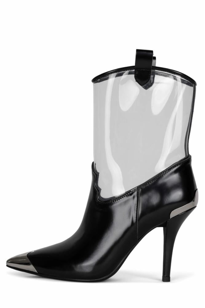 Jeffrey Campbell Women ELPASO_V BLACK PATENT CLEAR