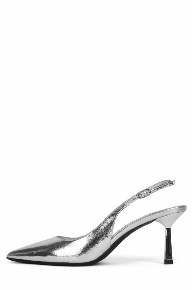 Jeffrey Campbell Women GAMBOL SILVER/SHINY MET/COW LEA