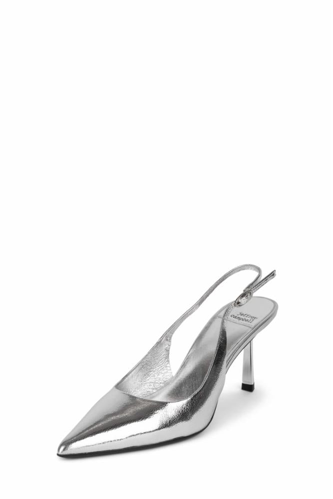 Jeffrey Campbell Women GAMBOL SILVER/SHINY MET/COW LEA