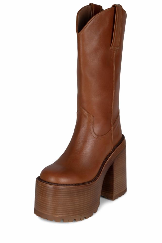 Jeffrey Campbell Women GRAVEYARD TAN NATURAL STACK