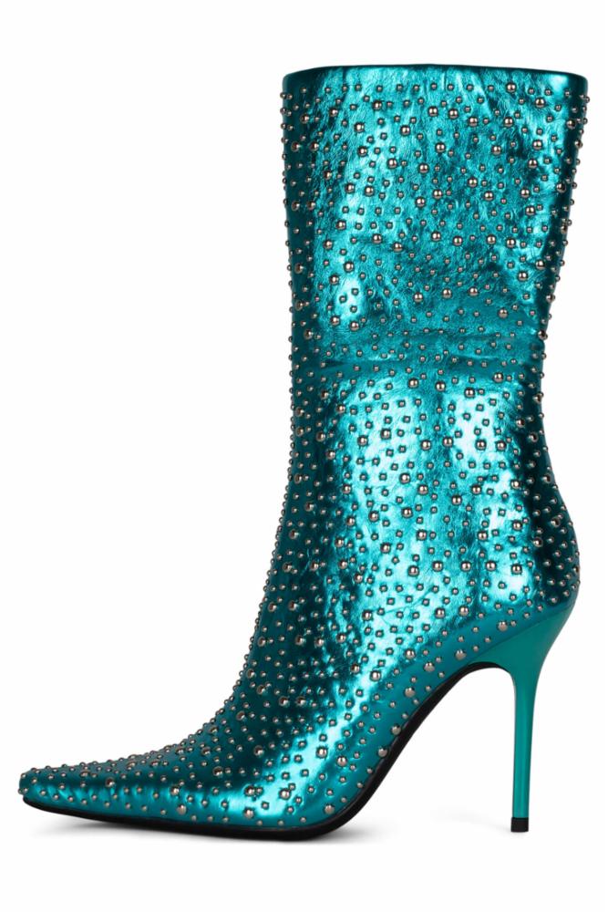 Jeffrey Campbell Women ICONIC_E AQUA METALLIC COW  LEA