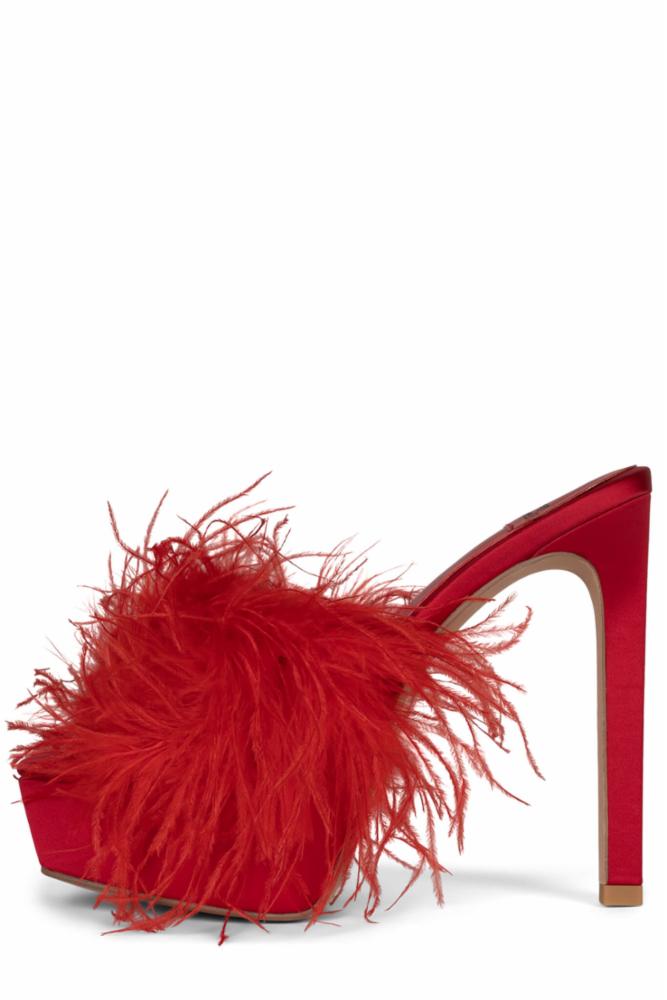 Jeffrey Campbell Women INFATUATE RED SATIN RED FABRIC