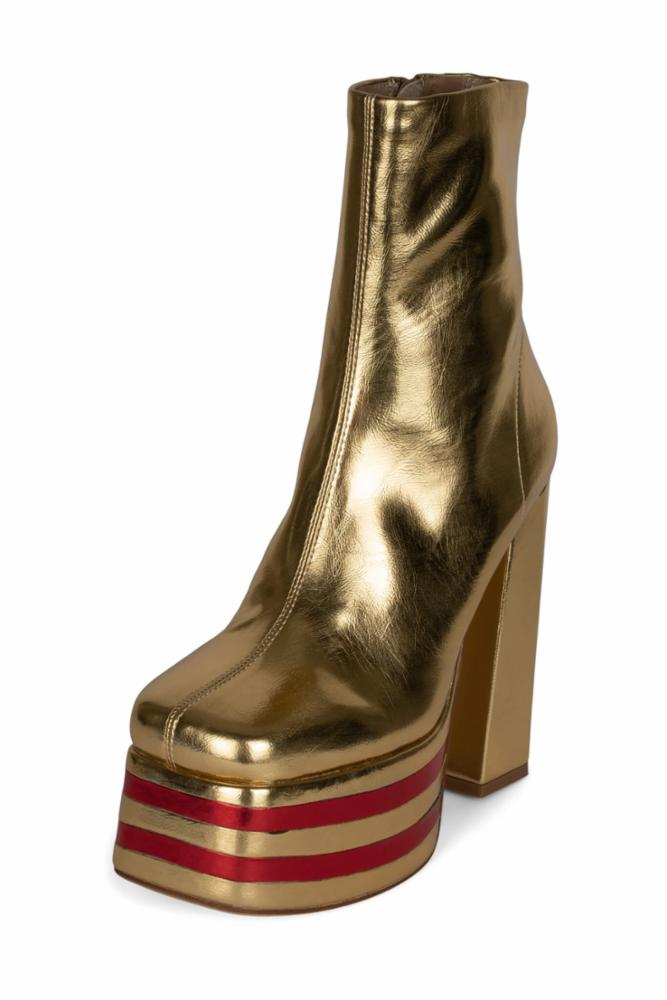 Jeffrey Campbell Women JUST_DANCE GOLD RED PU