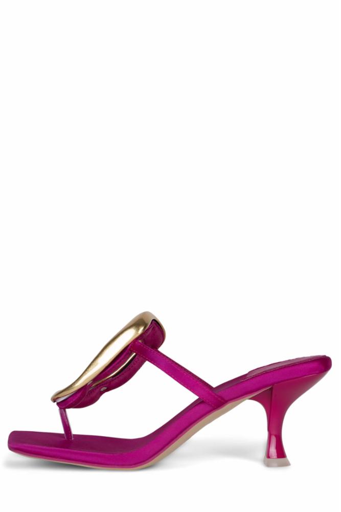 Jeffrey Campbell Women LINQ_UP FUCHSIA SATIN GOLD