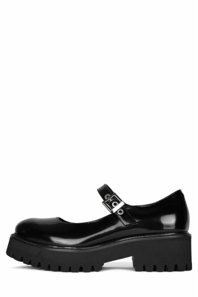 Jeffrey Campbell Women MARJ_H2 BLACK BOX COW  LEA