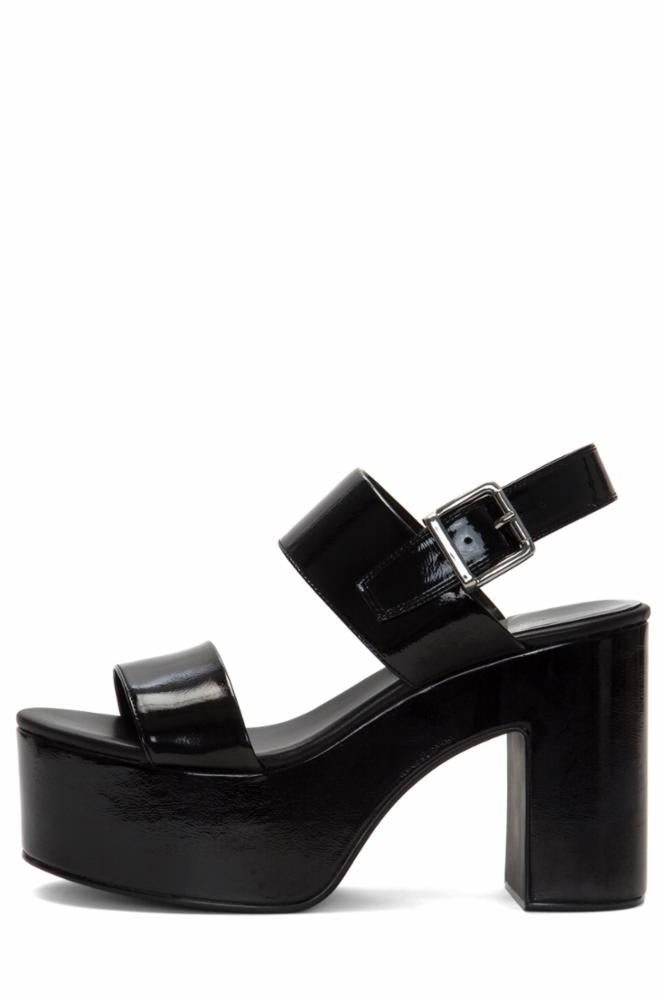 Jeffrey Campbell Women MOODY BLACK CRINKLE PATENT