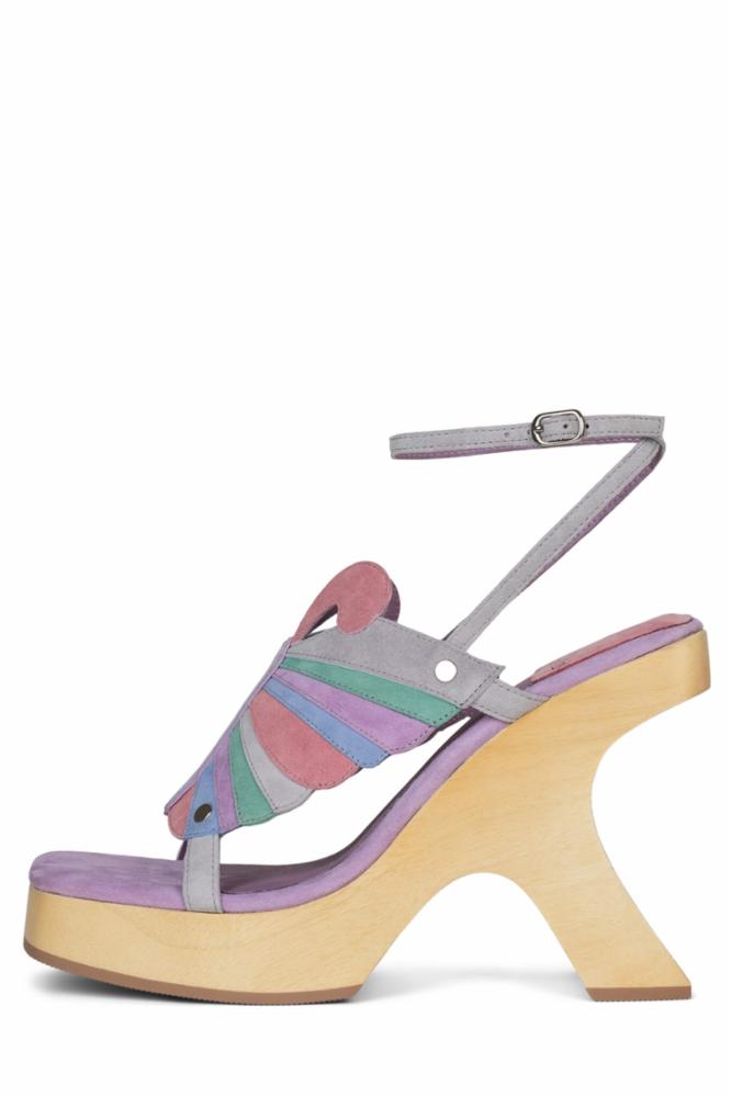 Jeffrey Campbell Women MORPHO PINK LILAC SUEDE MULTI