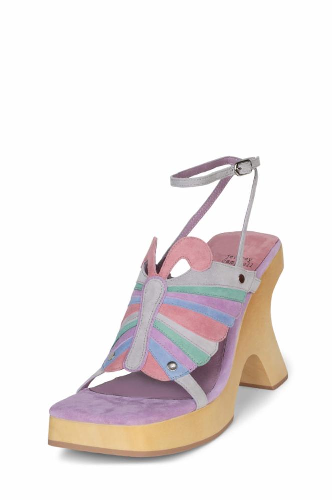 Jeffrey Campbell Women MORPHO PINK LILAC SUEDE MULTI