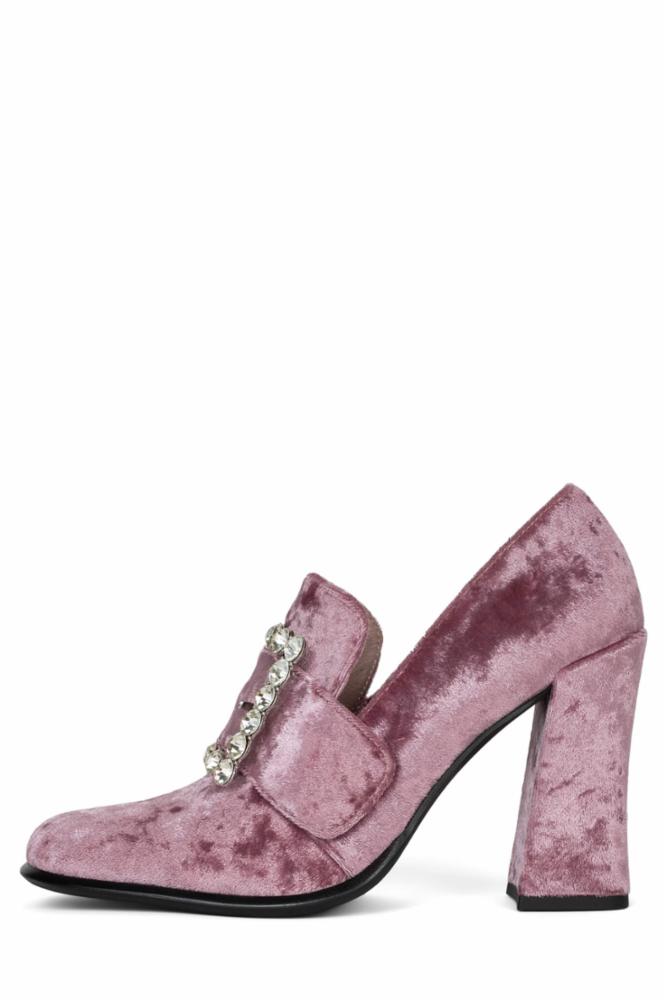 Jeffrey Campbell Women NOSTALGIA ROSE CRUSHED VELVET SILVER CRU