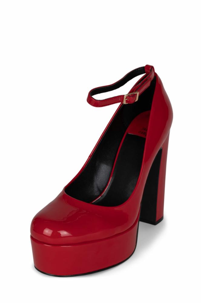 Jeffrey Campbell Women OKURR RED PATENT