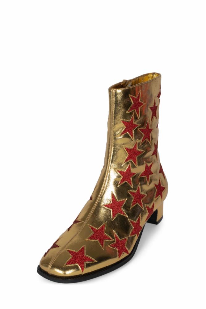 Jeffrey Campbell Women ON_MARS GOLD RED GLITTER PU