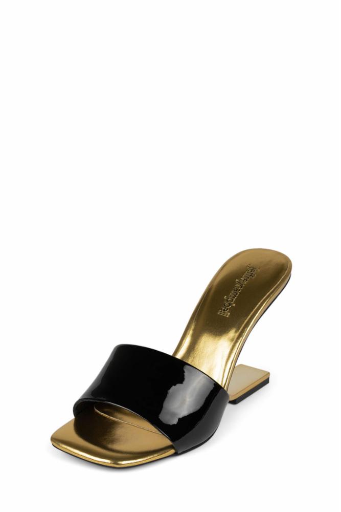 Jeffrey Campbell Women PROTRACT_2 BLACK PATENT GOLD