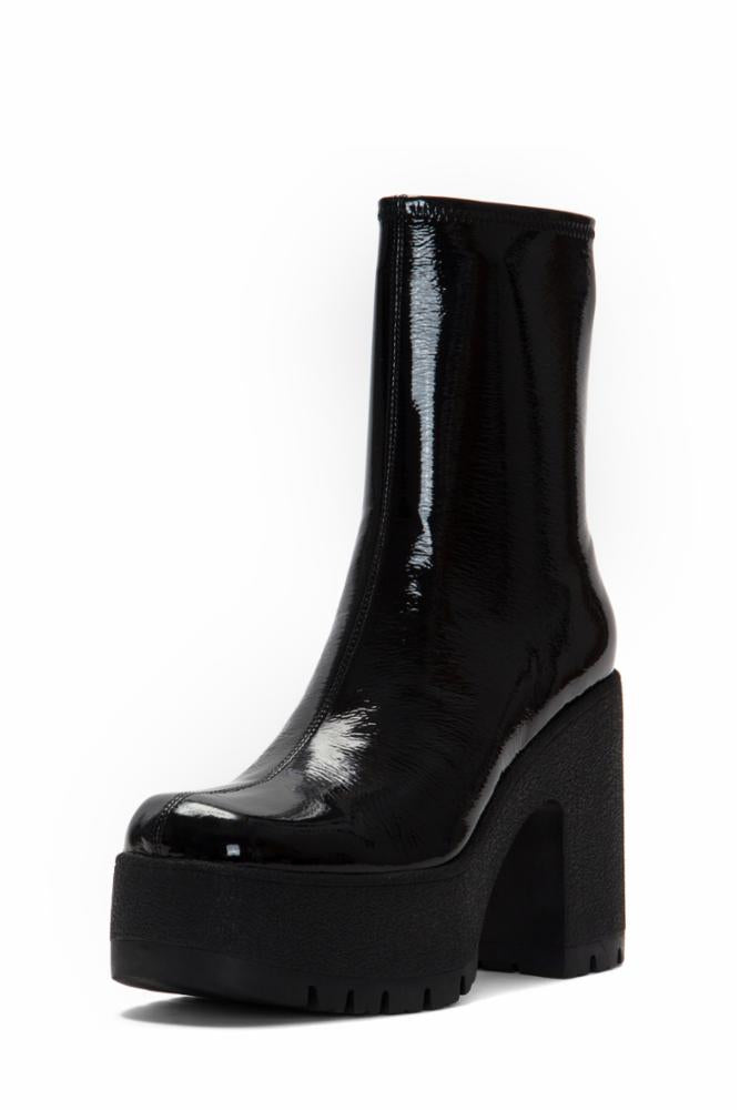 Jeffrey Campbell Women REFRESH_L BLACK/CRINKLE PATENT