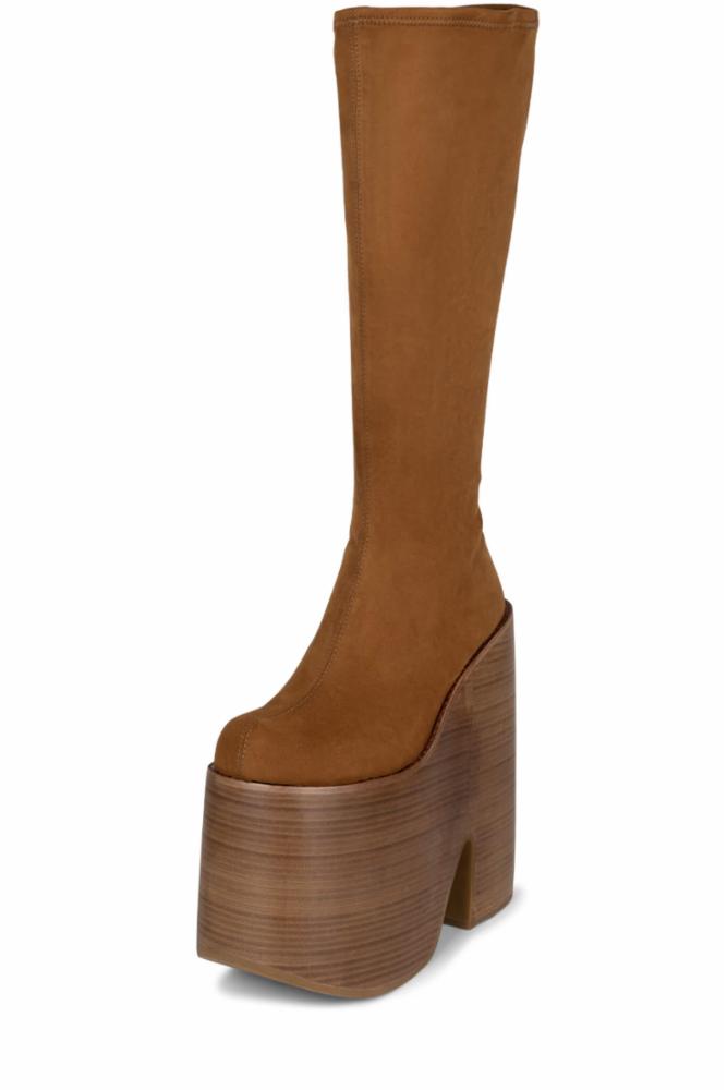 Jeffrey Campbell Women ROCKOFLOVE BROWN SUE NATURAL