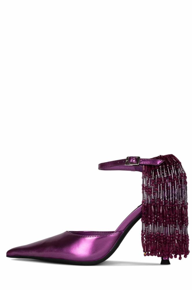 Jeffrey Campbell Women SHOW_STOP FUCHSIA METALLIC COMBO PU BEAD