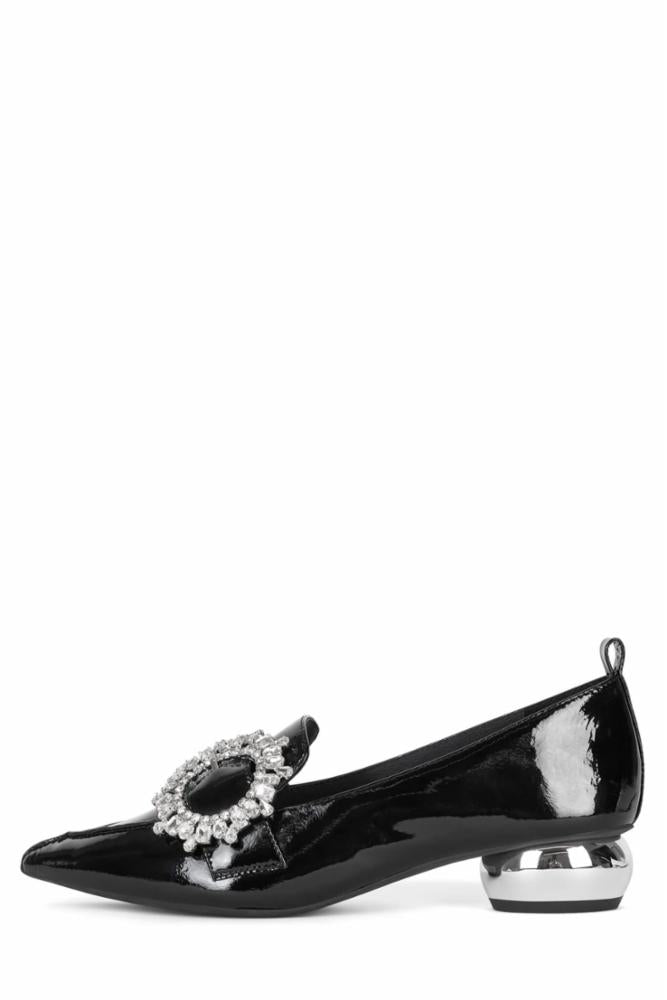 Jeffrey Campbell Women VIONA_OR BLACK/CRINKLE PAT CLEAR