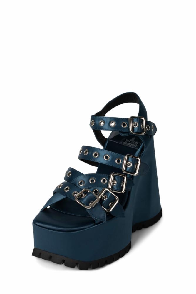 Jeffrey Campbell Women VOIDOID BLUE SATIN