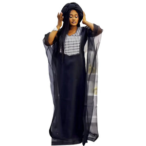 Embroidery Design Floor Length Dress - MyMIYAKA