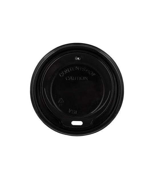 PP Sip Lids Μαύρο Χρώμα 80mm - 8oz - 100τμχ