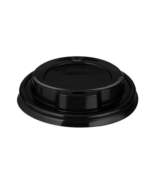 PP Sip Lids Black Color 90mm /  12-16oz - 100pcs