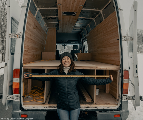 Woman happy to customize her van