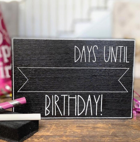 Birthday Large Countdown Shelf Block