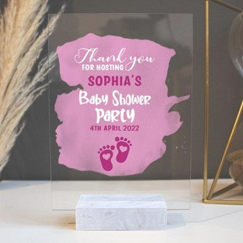 personalized plaque for baby shower hostess